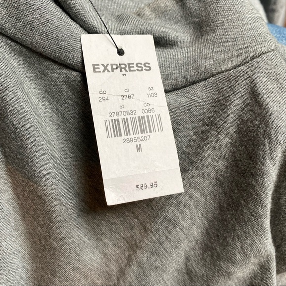 Express Ladies Heather Gray Mock Cowl Dress NWT Size M - Picture 5 of 5